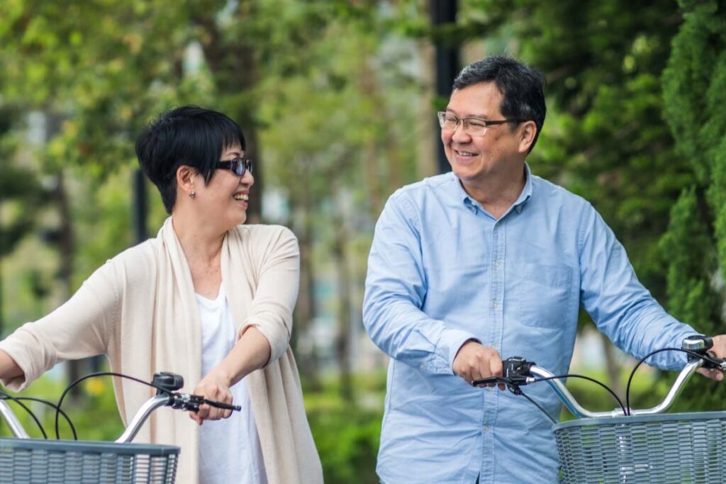 Couple with bicycles