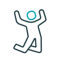 Icon of person jumping